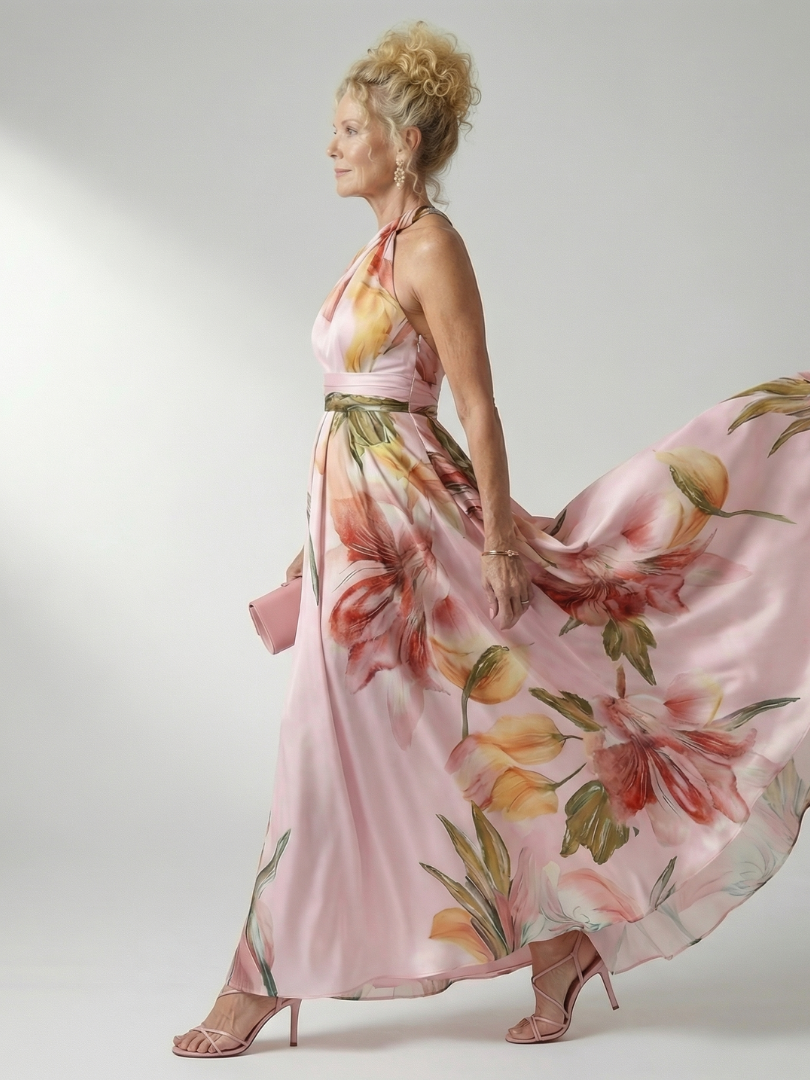 Amiel | Lichte maxi-jurk met bloemen
