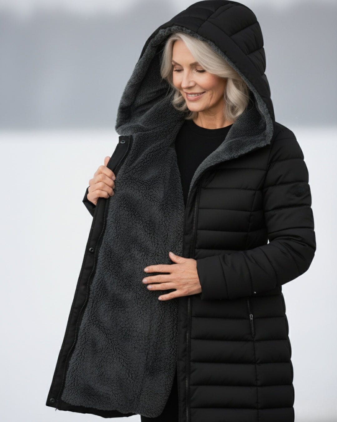 Clair | Pufferjas gevoerd met fleece