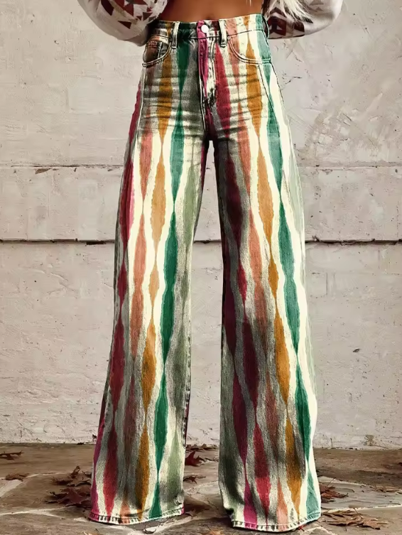 ISABELLA | Boho Vintage Broek met Retro en Verfijnde Charme