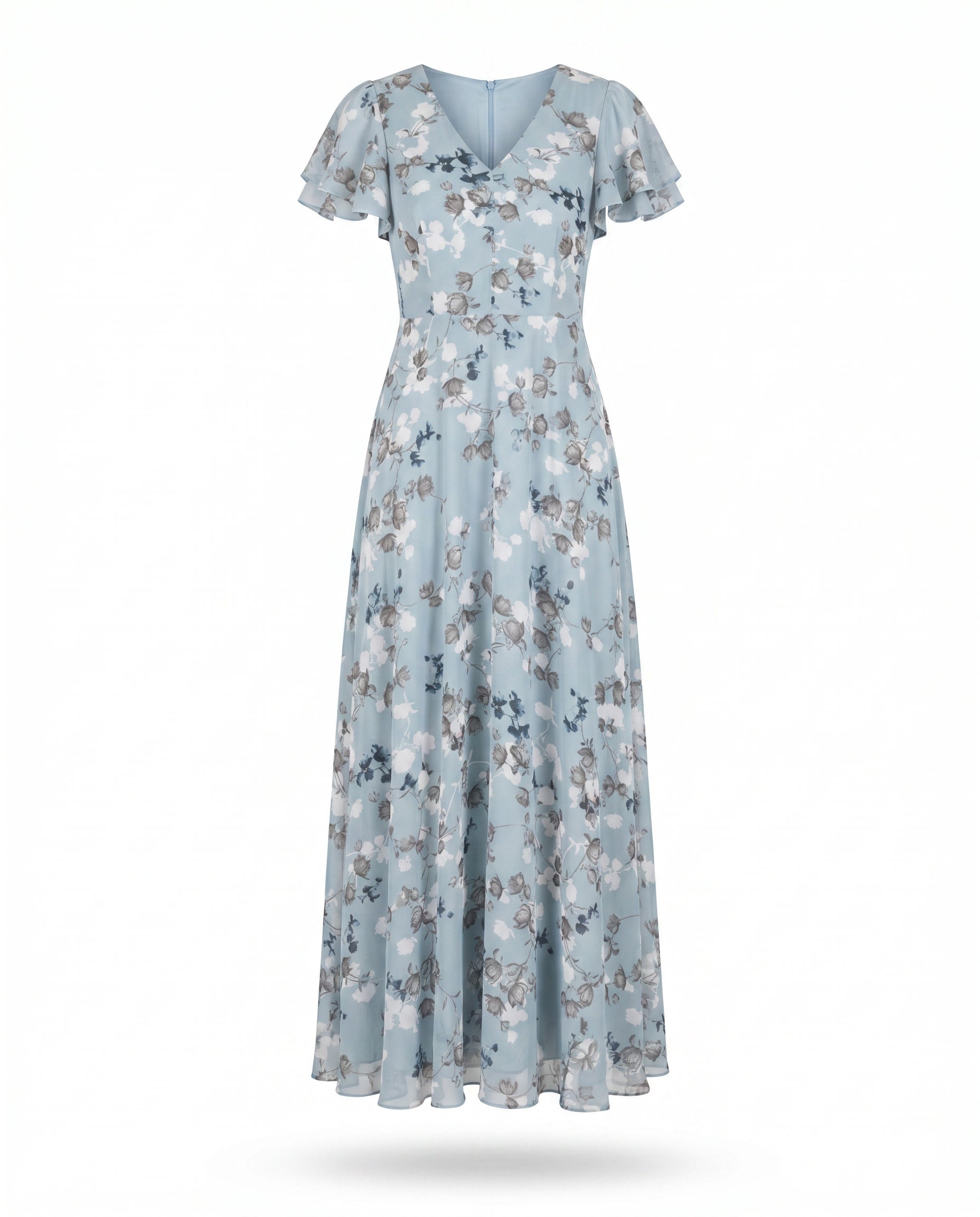 Floating Wrap | Maxi-overslagjurk met bloemenprint