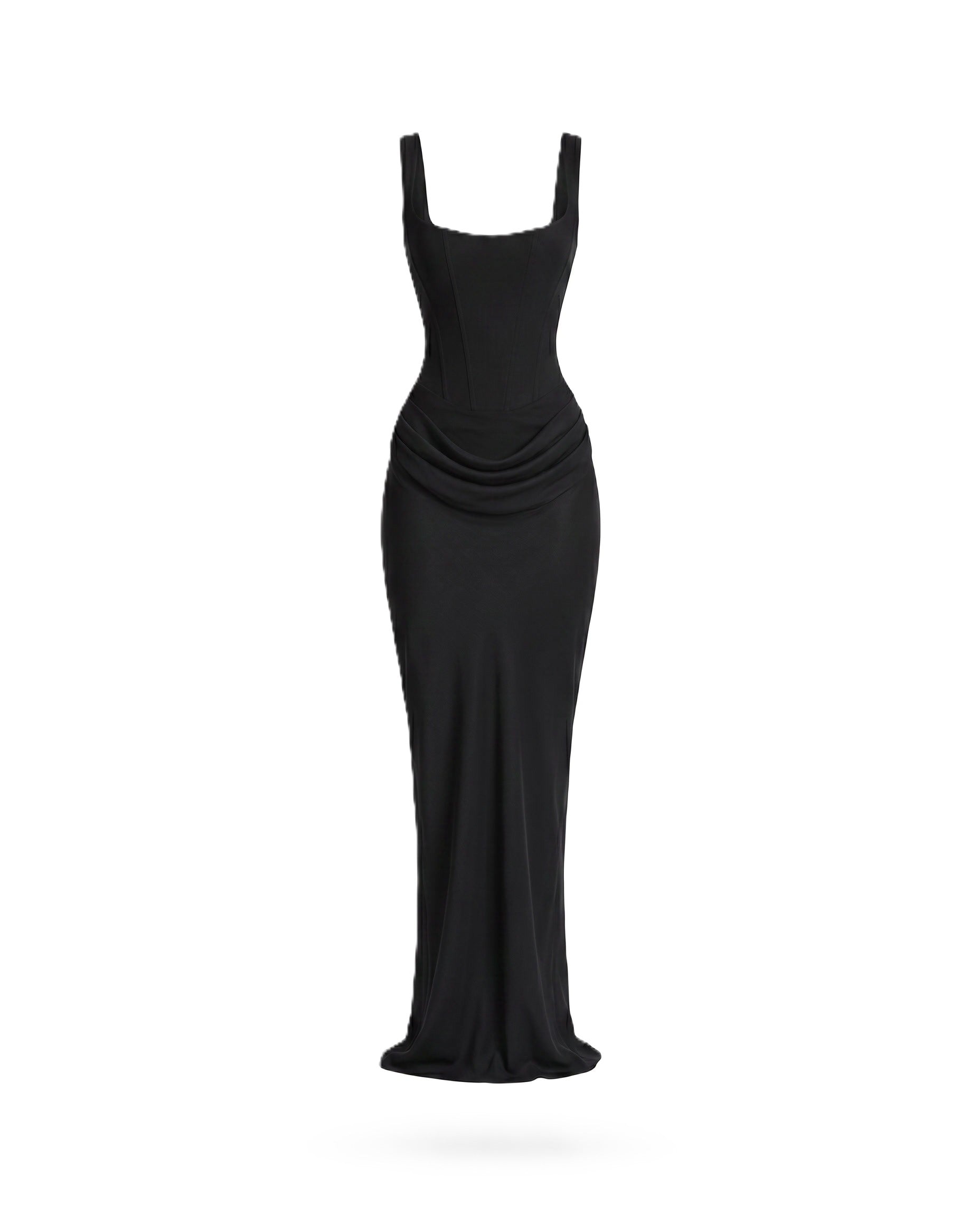 Body Frame | Bodycon midi-jurk met vierkante hals