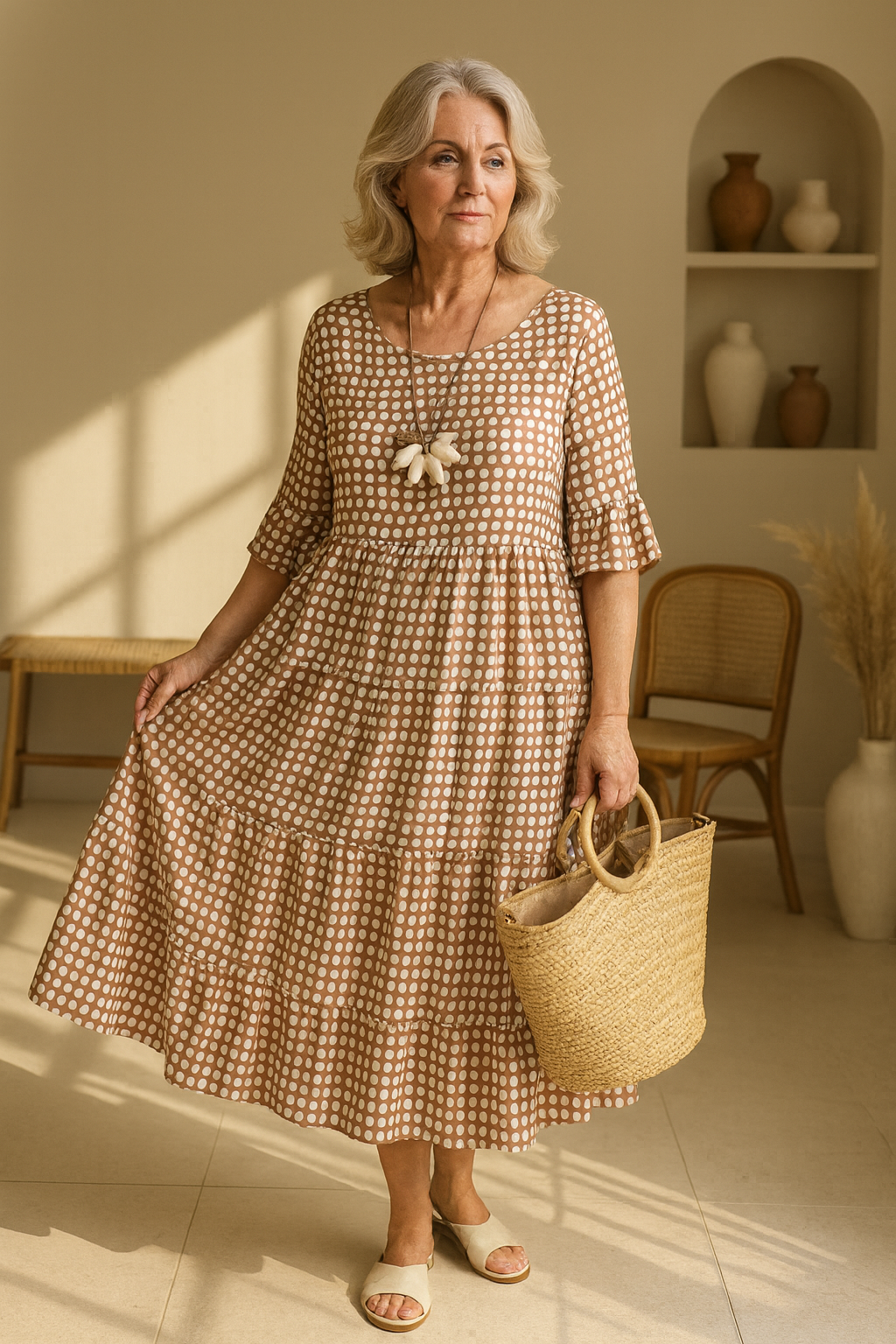IRIS | SABLE MIDI-JURK MET KORTE MOUWEN