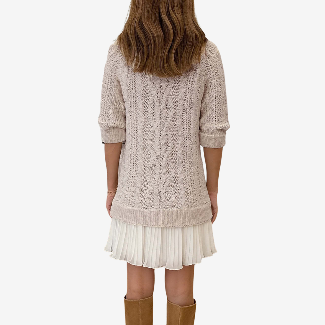 ALESSIA | Gebreide Jurk Nieuw Trend met Comfortabel Warmte en Vrouwelijke Elegantie