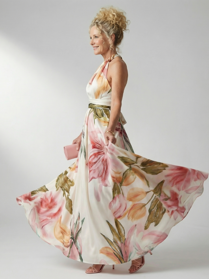 Amiel | Lichte maxi-jurk met bloemen