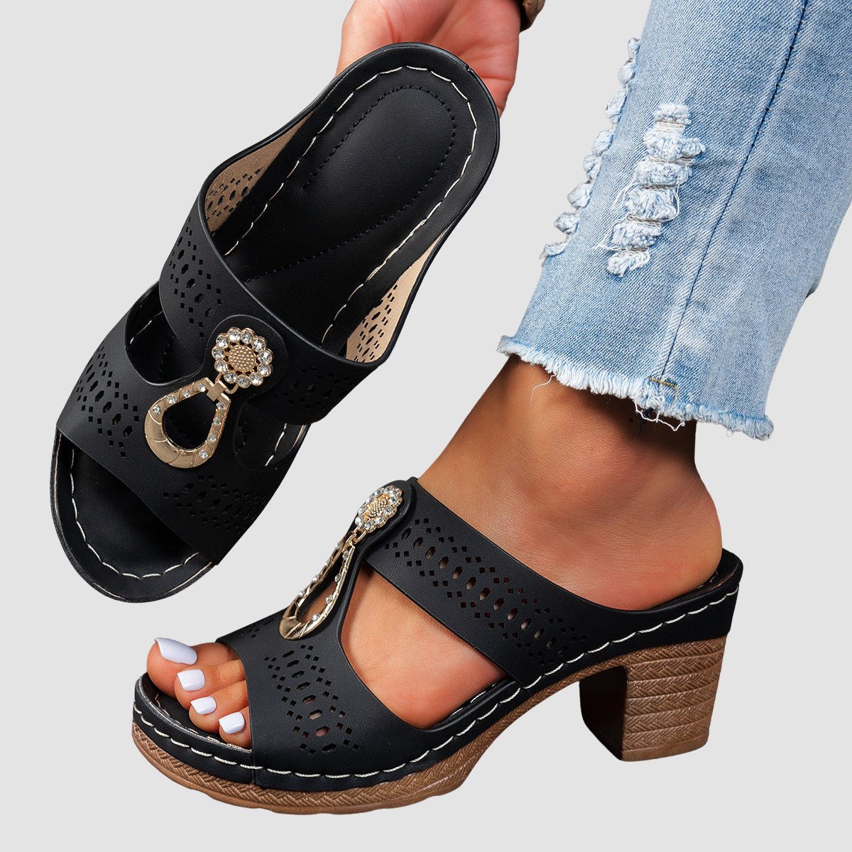 Isabella™ | Comfortabele Orthopedische Sandalen met Hoge Hakken