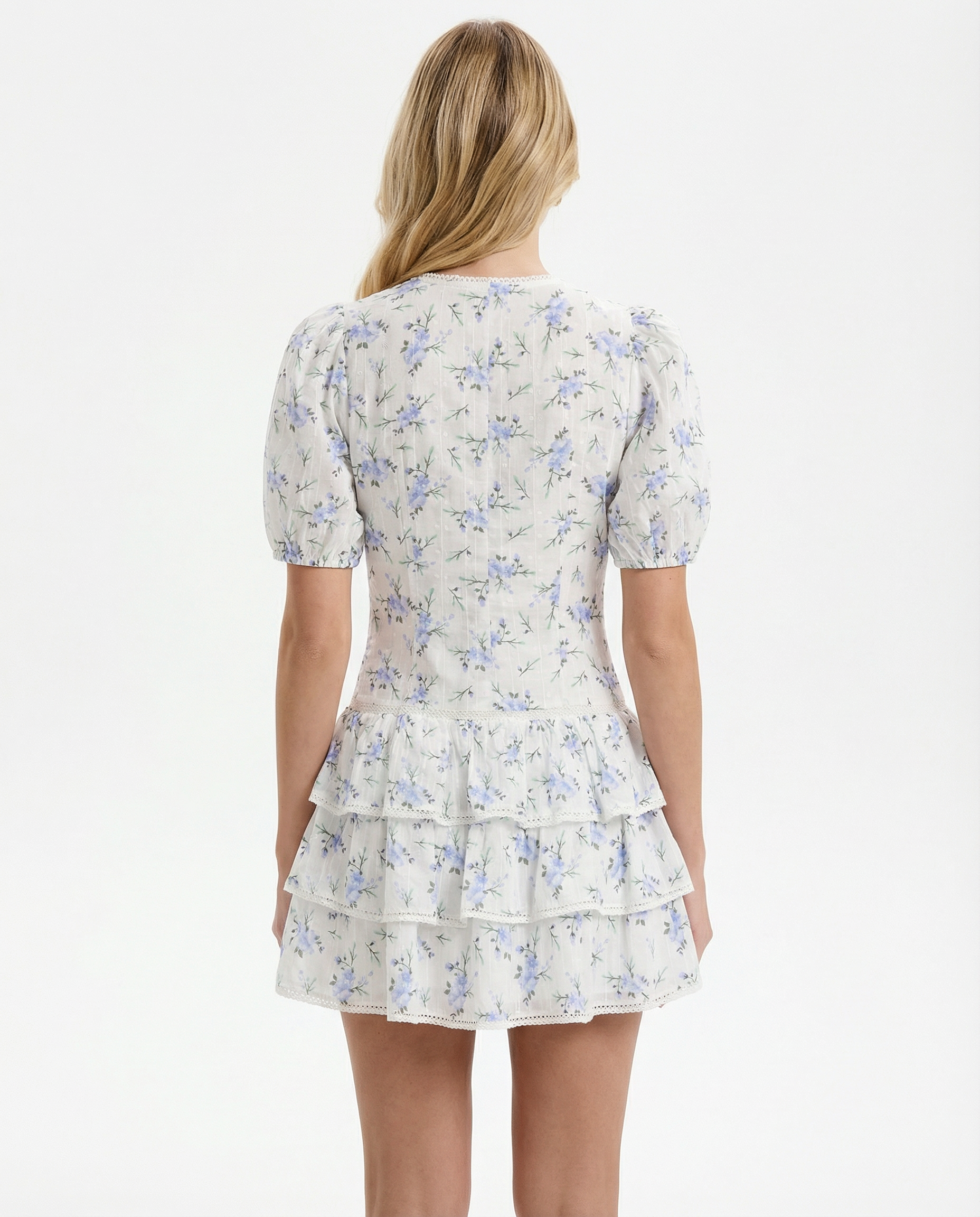 MINI VLOEIENDE JURK MET RUFFLES