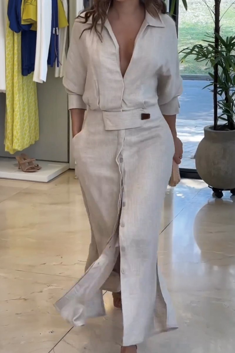 Maxi-jurk in een effen kleur