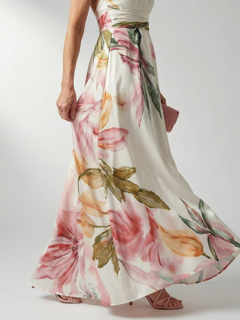 Amiel | Lichte maxi-jurk met bloemen
