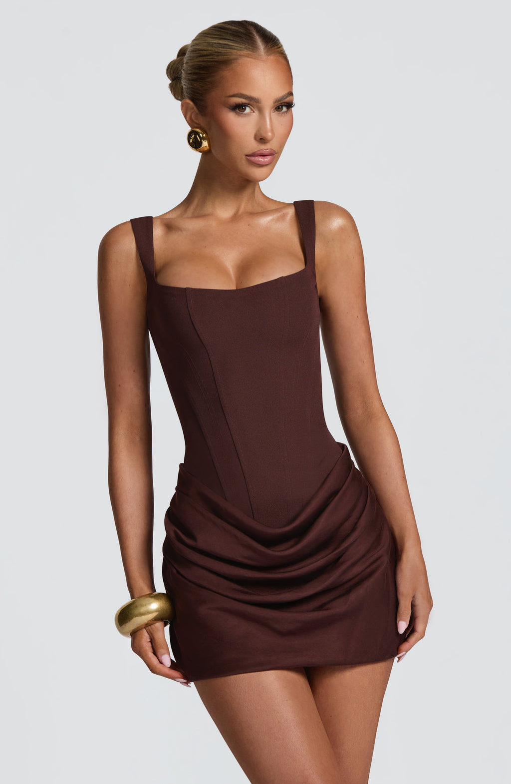 MINI JURK CORSET DRAPEERD