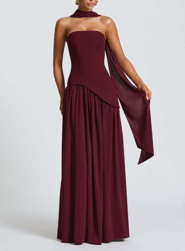 Aurélie™ | Strapless Maxi Jurk met Split