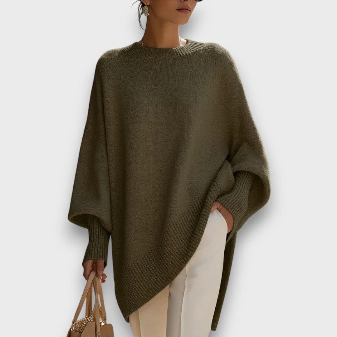Leona | Gebreide wol trui met ontspannen elegantie