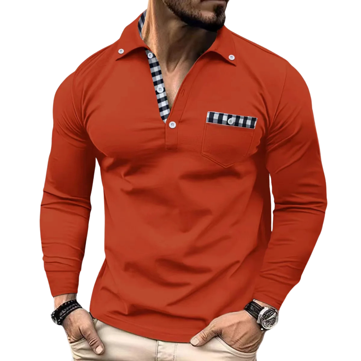 ARMAND | ELEGANTE POLO MET RUITDETAILS VOOR HEREN