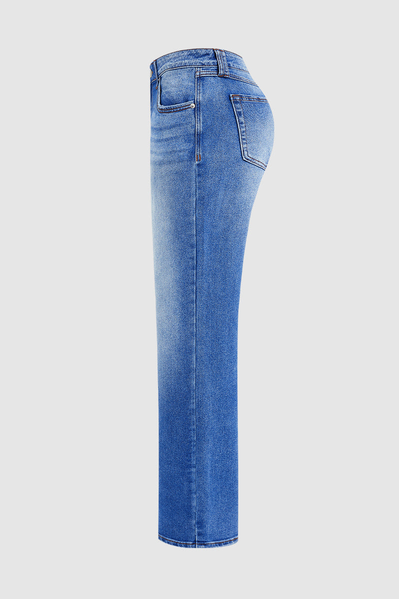 Denvara | Rechtaflopende Mid Rise Jeans