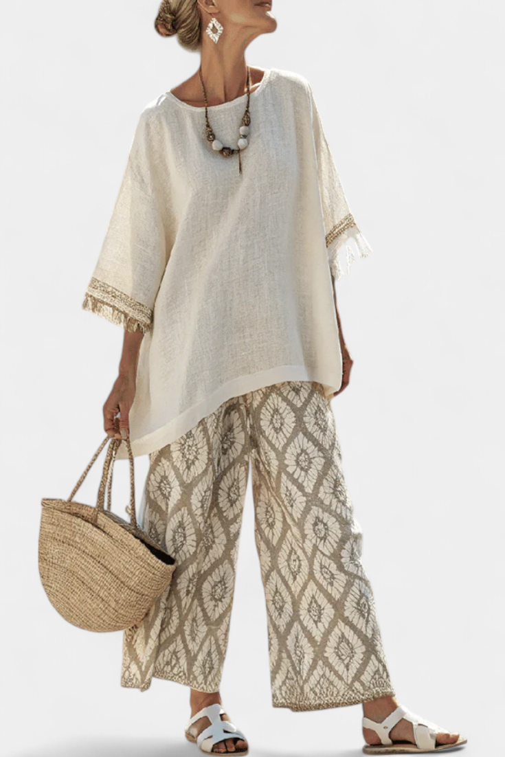 Alverra | Set Top Sofisticato en Casual Broek