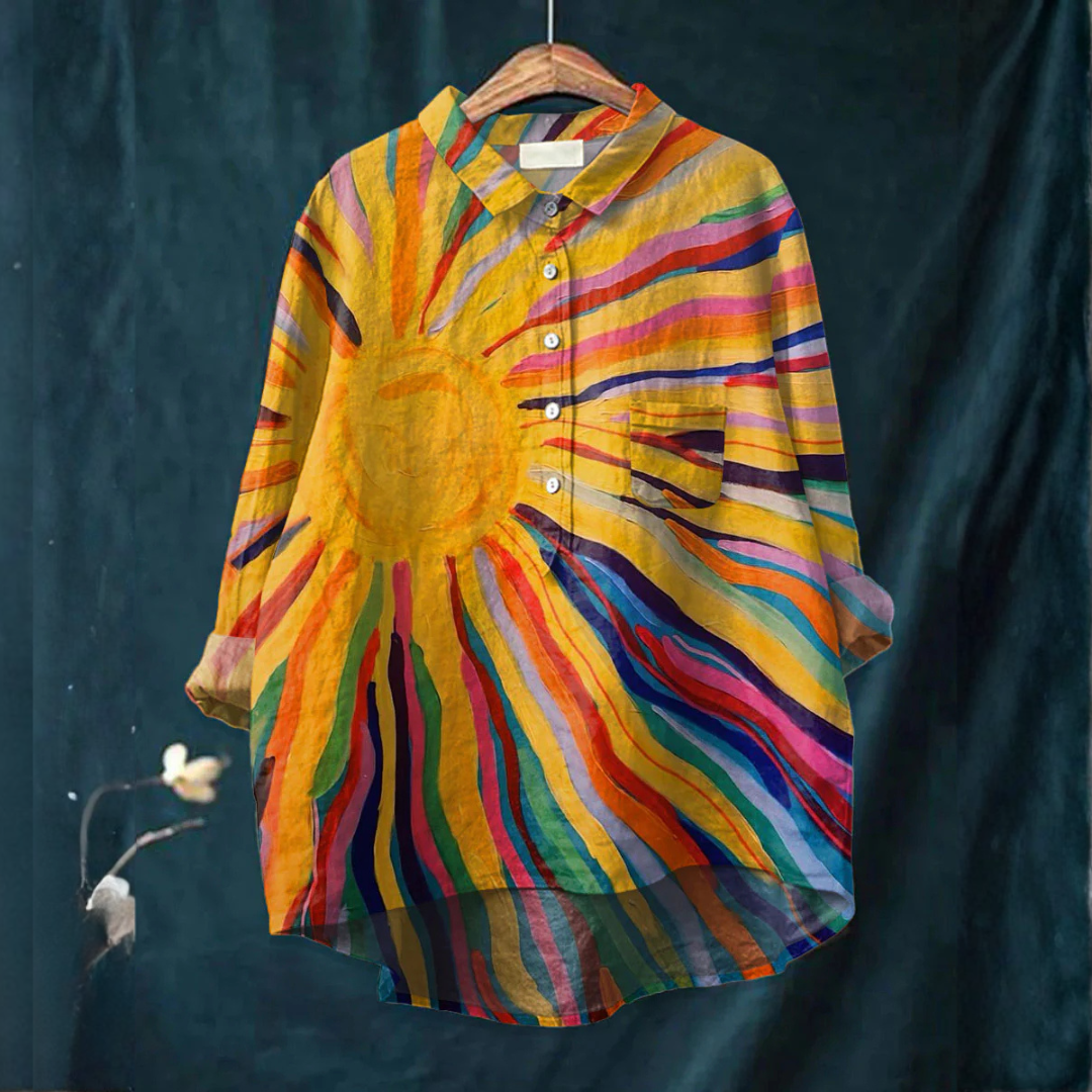Luciana – Linnen shirt met print