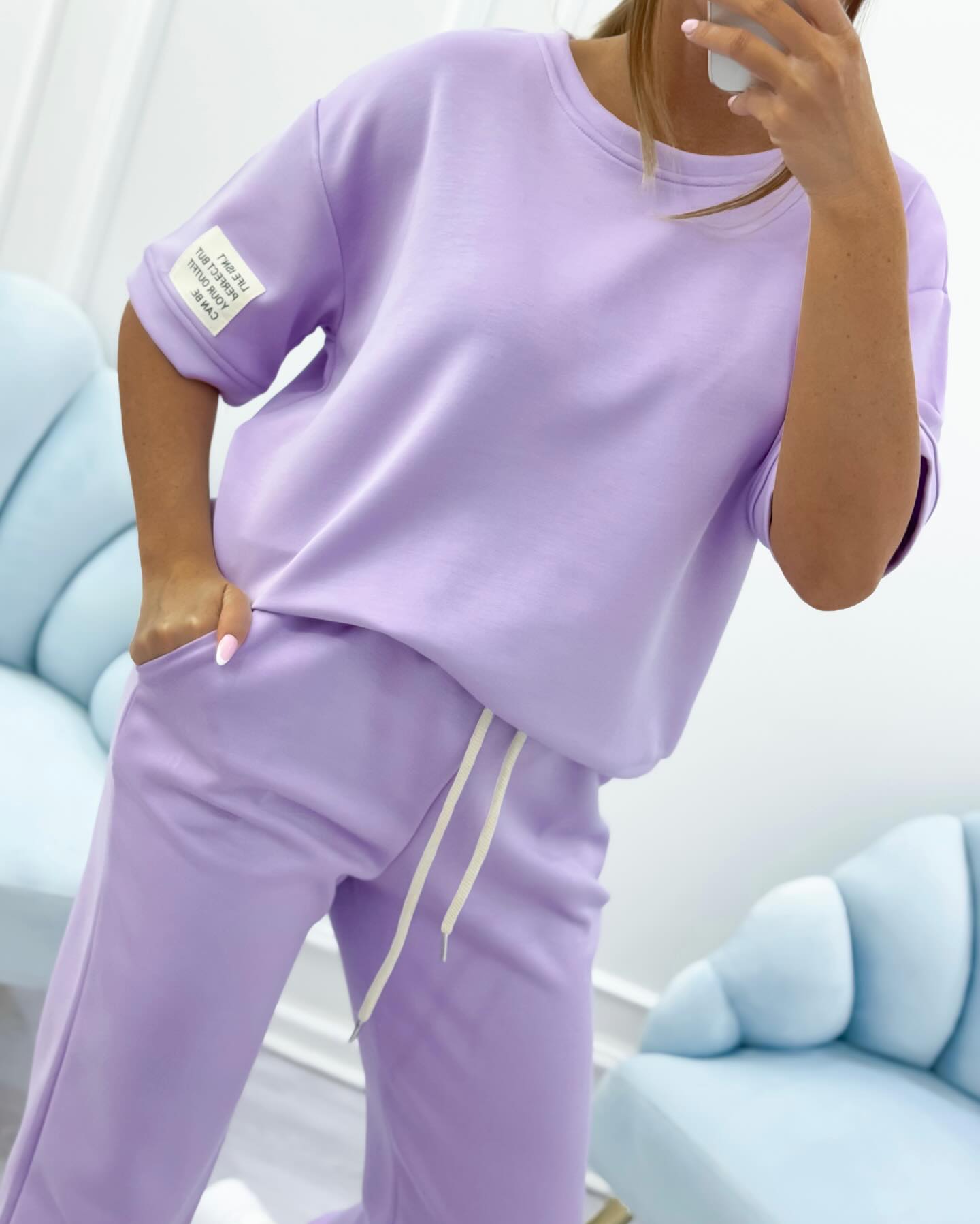 ⏳ Tijdelijke aanbieding! ⏰ Dames casual set met een effen top en broek