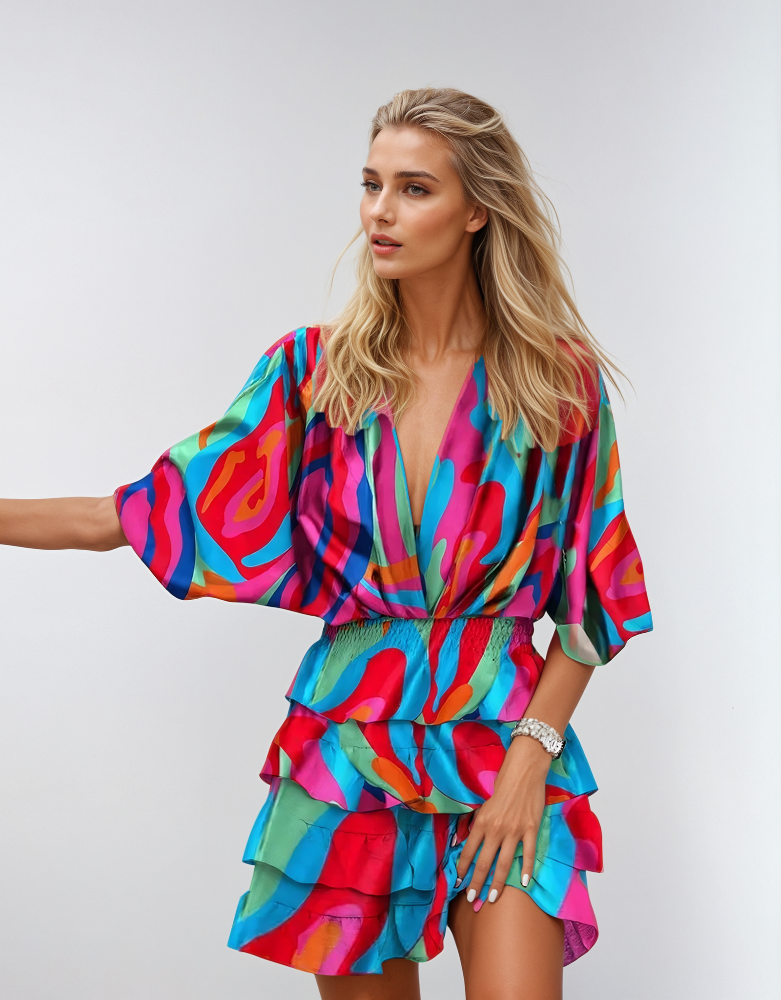 Zachi™ | Bloemen Midi Jurk