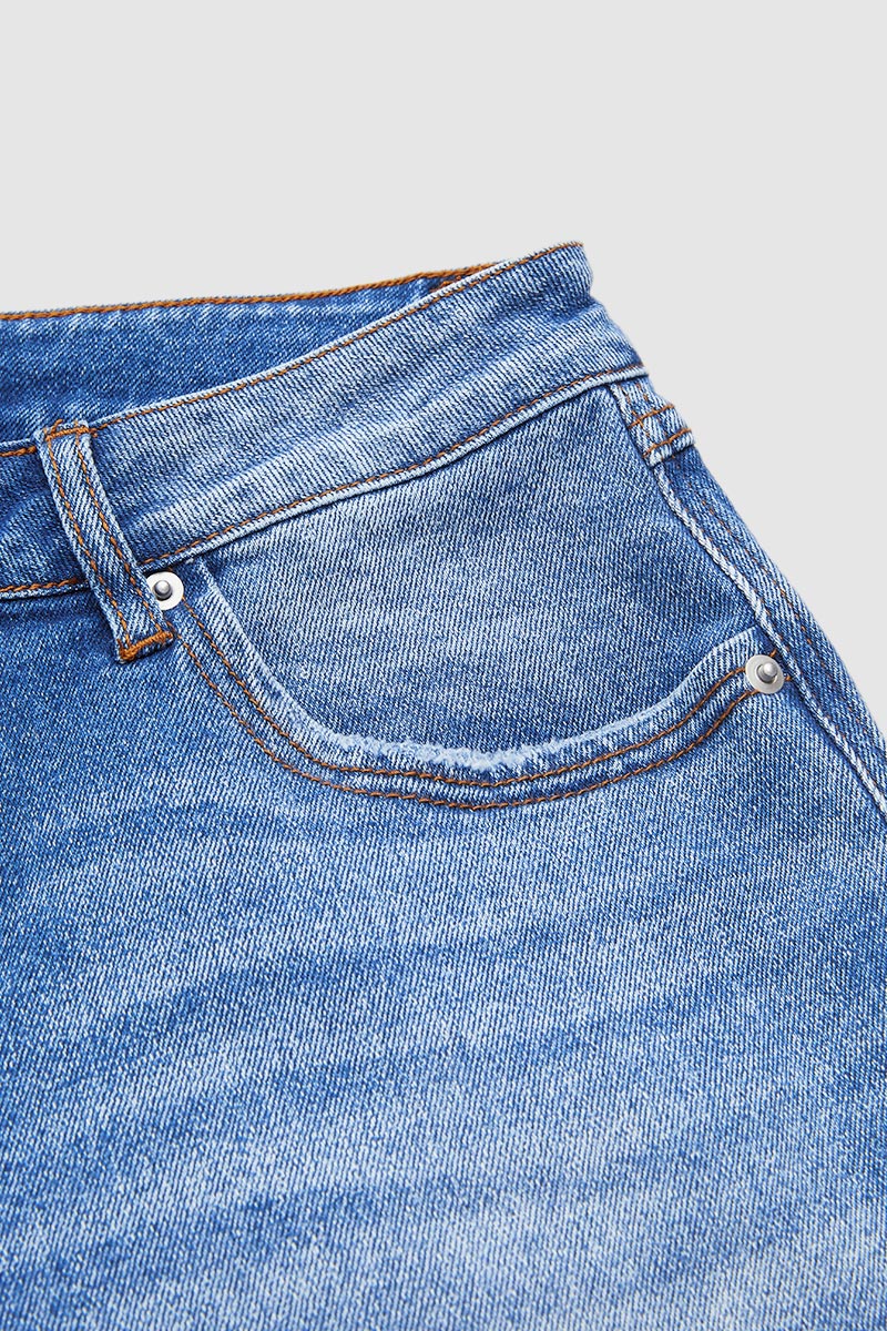 Denvara | Rechtaflopende Mid Rise Jeans
