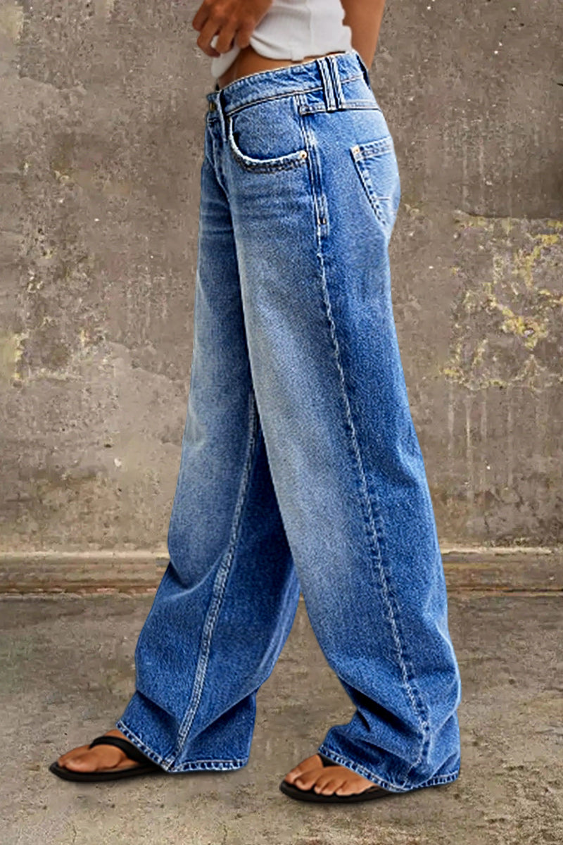 Denvara | Rechtaflopende Mid Rise Jeans
