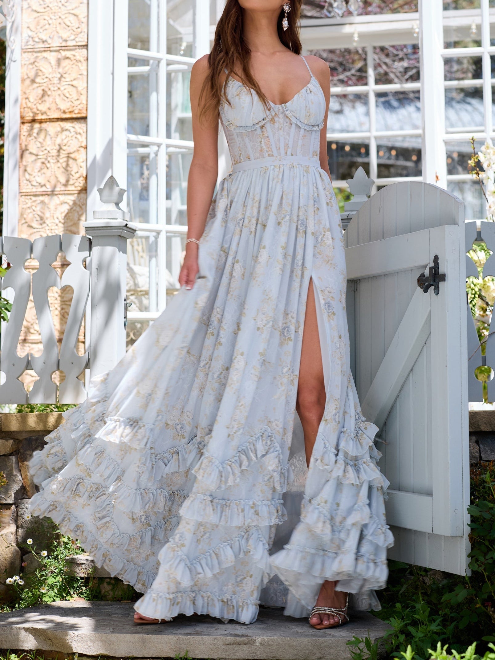 Camille™ | Maxi Jurk met Volants en Split