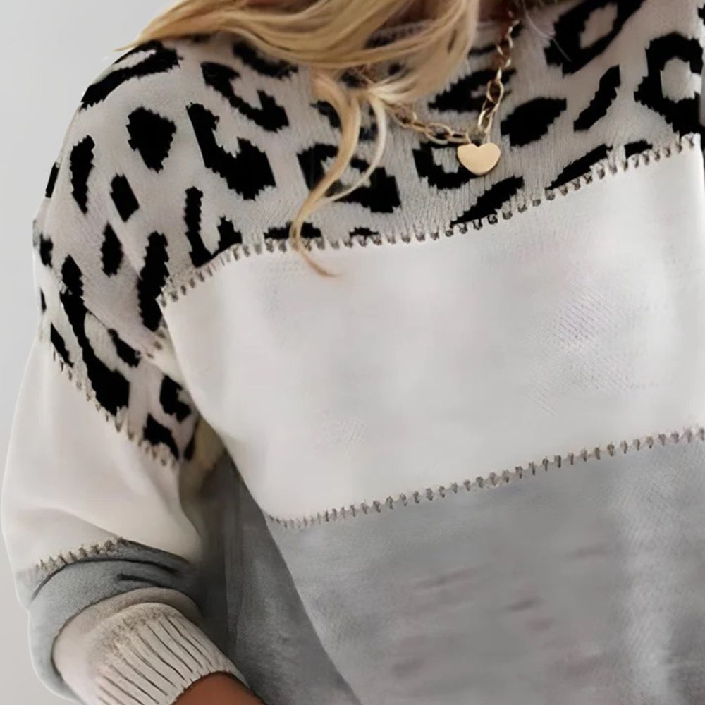 Charlene – Casual Trui met Luipaardpatroon