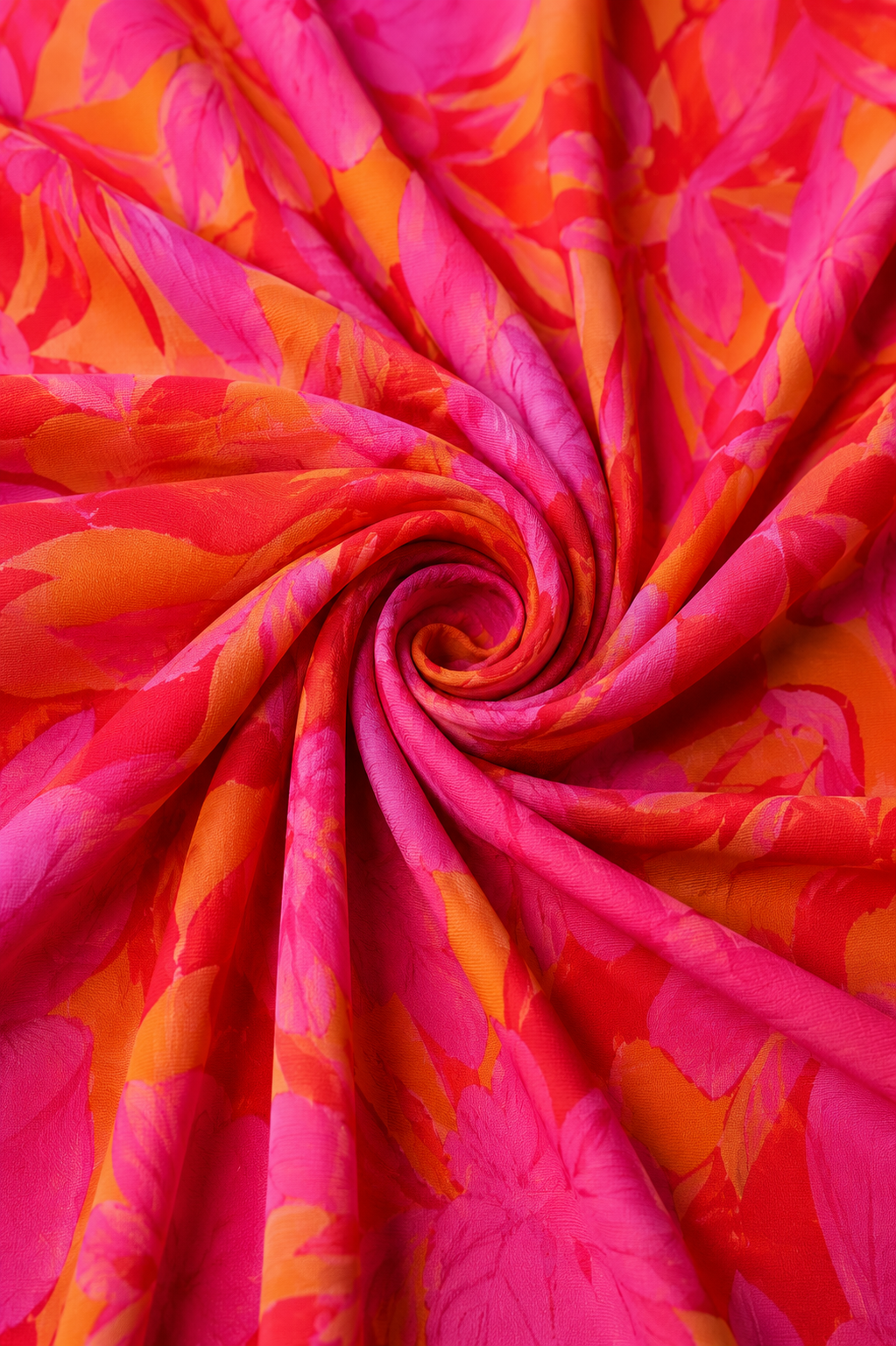 Lange resort jurk in roze en oranje