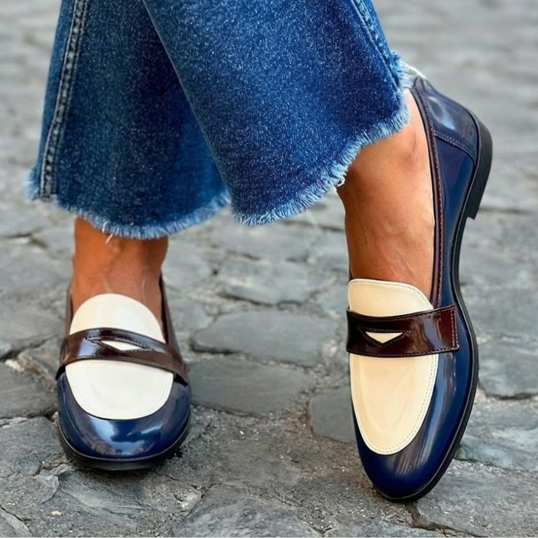 Claudia™ | Mocassins met Contrasterende Kleuren
