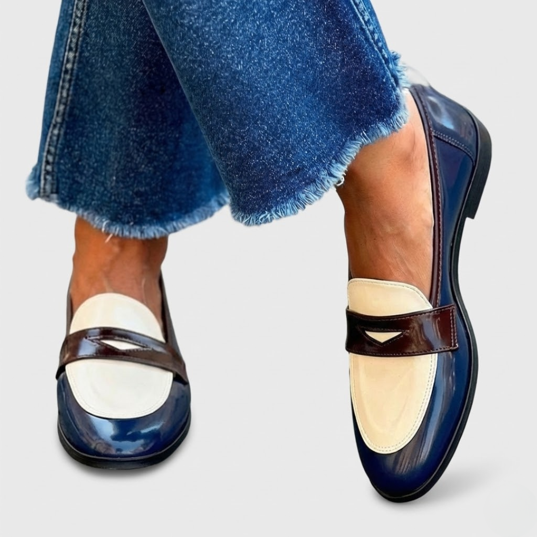 Claudia™ | Mocassins met Contrasterende Kleuren