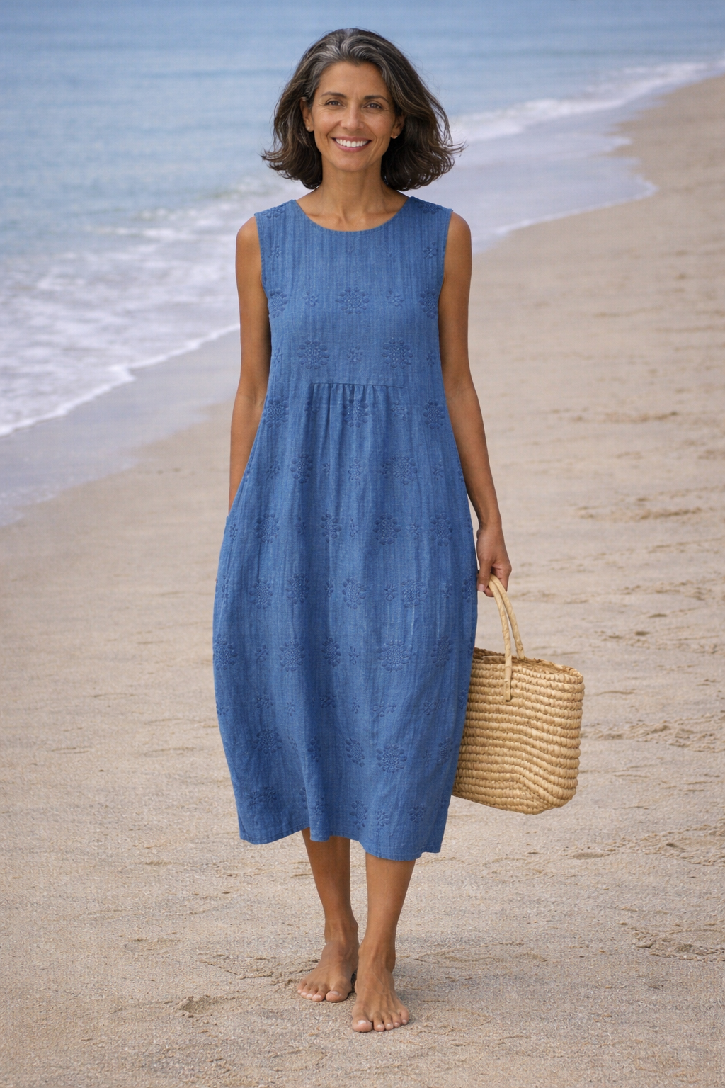 Sara | Midi-jurk met print
