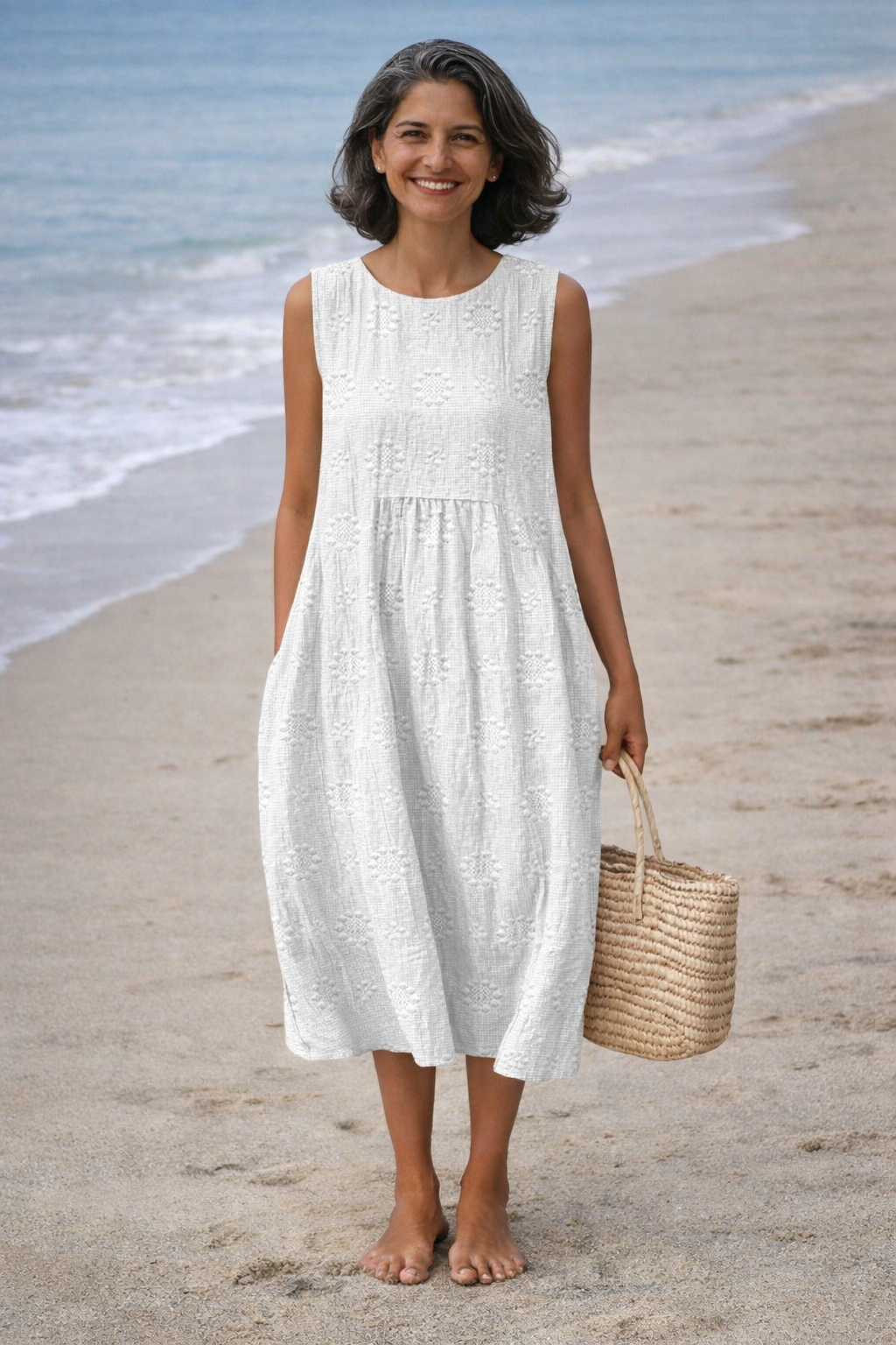 Sara | Midi-jurk met print
