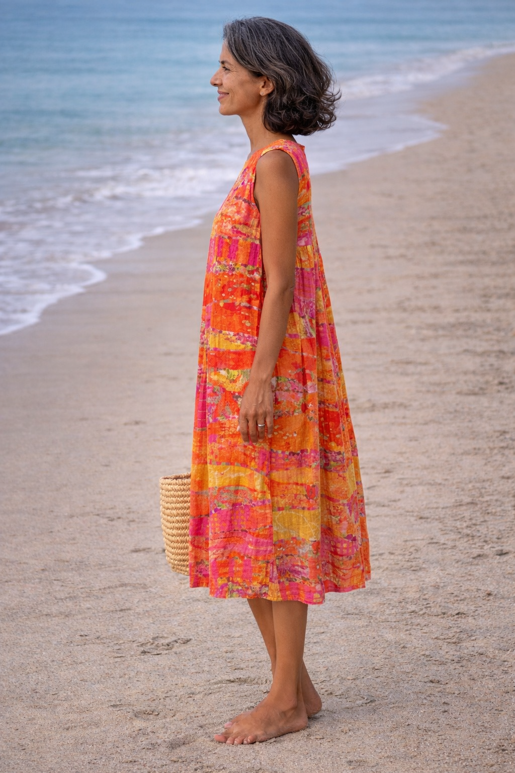 Flora | Midi Jurk Avondrood