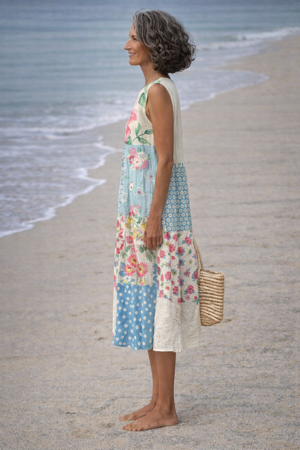 Valeria| Midi Jurk van Patchwork