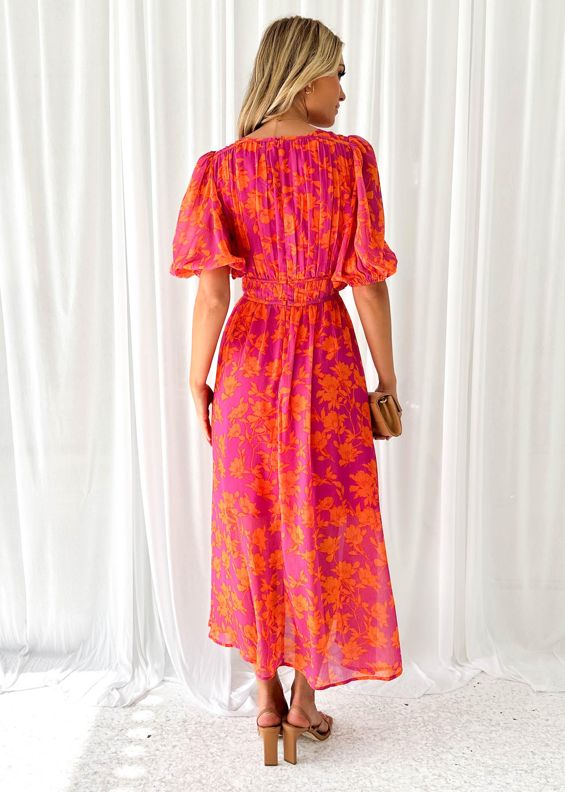 Luna™ | Modern Bloemen Midi Jurk