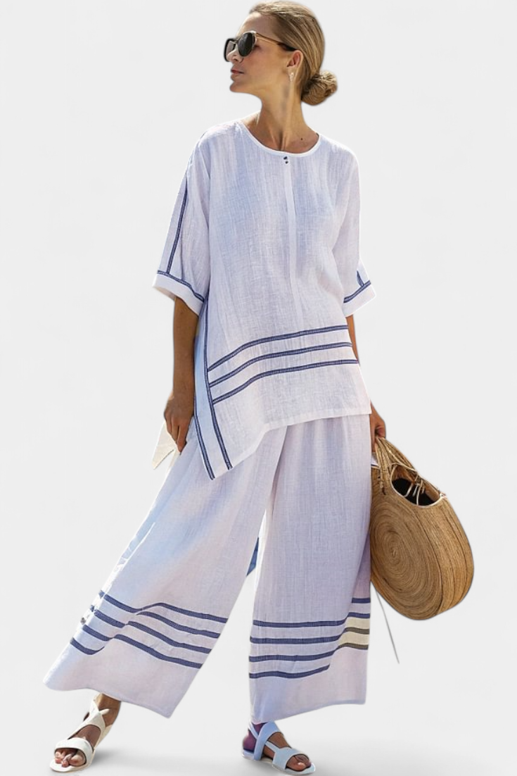 Wynric | Top Asymmetrisch Gestreept Sofisticeerd & Dappere Broek