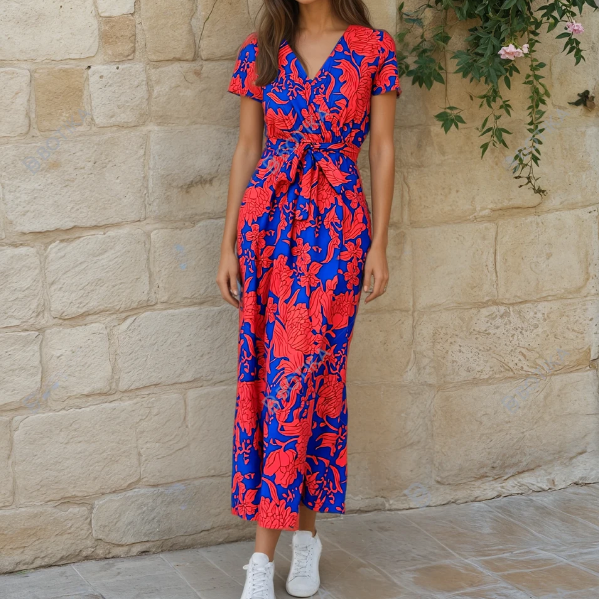 FLORENCE | LICHT EN ELEGANTE KLEURRIJKE JURK