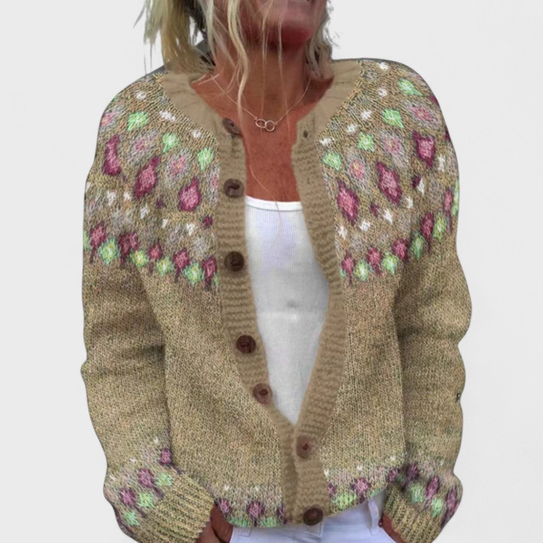 Lianne Azzurro Polvere – Chic cardigan met een losse pasvorm