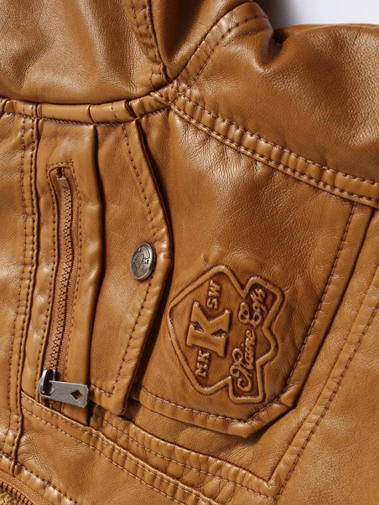 Beaumont™ | Vintage Leren Jas met Capuchon