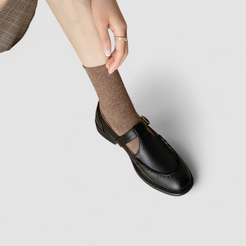 AVERY | ORTHOPEDISCHE MARY JANE SCHOENEN MET VIERKANTE NEUS