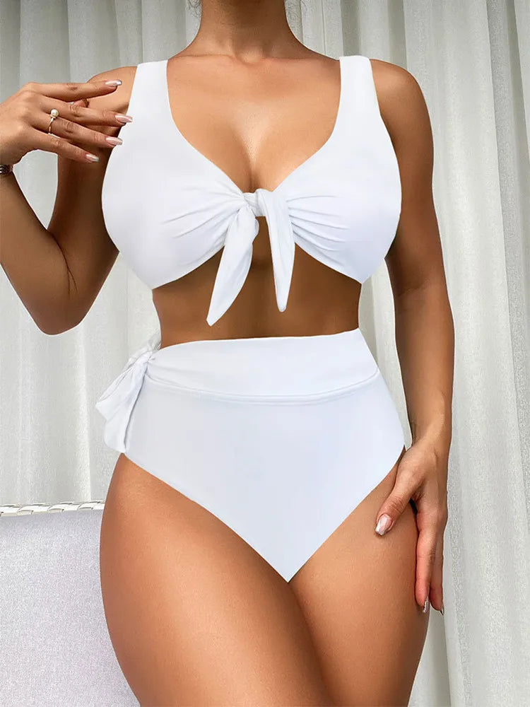 ALESSIA | Bikini met Hoge Taille en Buikcontrole – Stijl en Veiligheid op het Strand