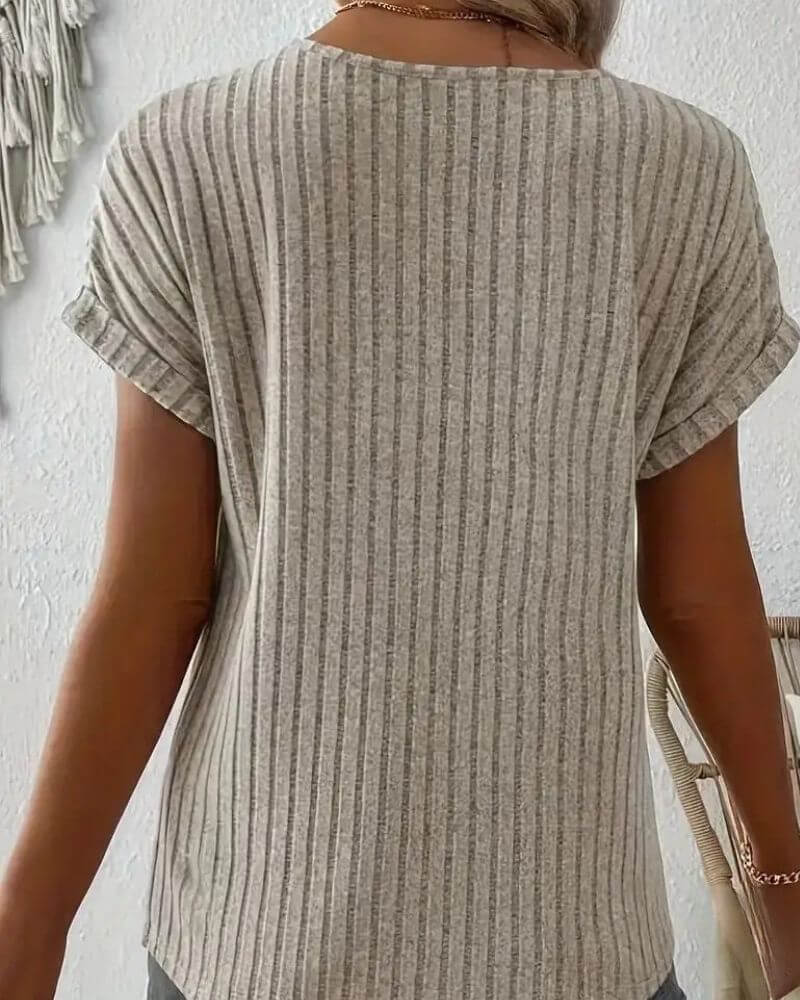 ROSINA I GEBREIDE BLOUSE MET V-HALS
