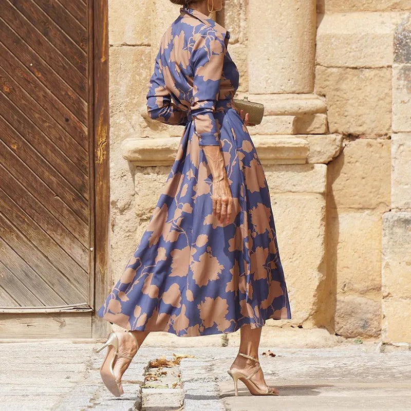 ÉLISE | ELEGANTE LANGE JURK MET LANGE MOUWEN