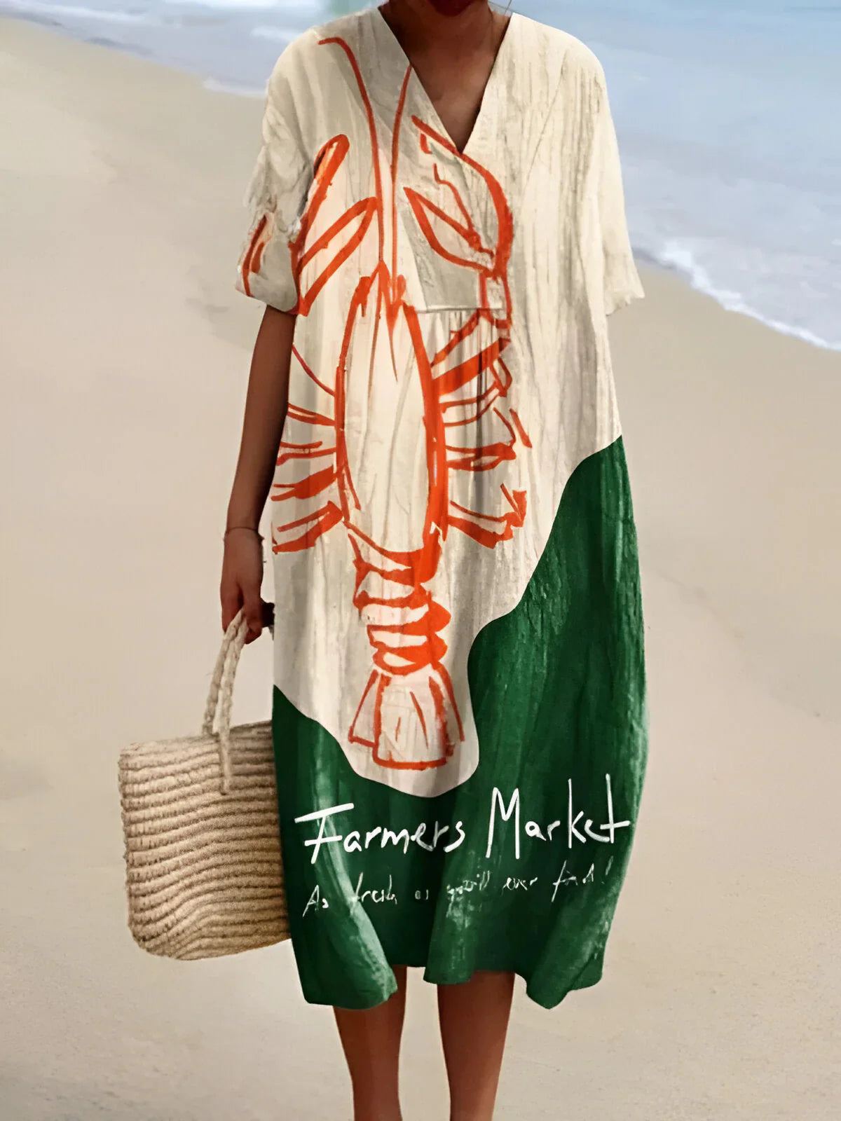 Colette | Grafische Homard Jurk