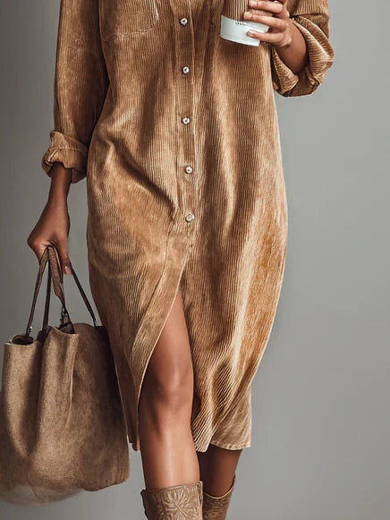 Manon™ | Midi Jurk met Borstzakken