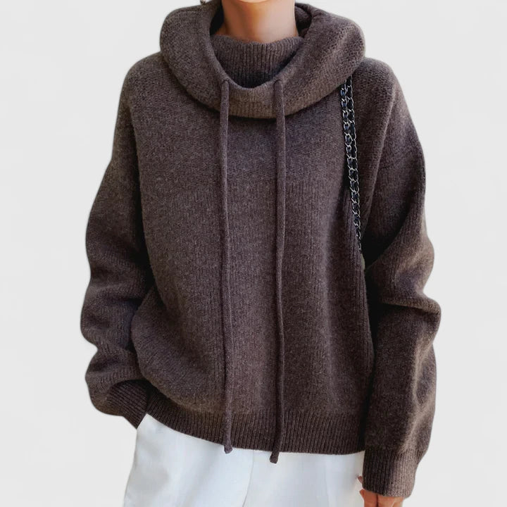 Marie | Cozy Trui met Hoge Col en Capuchon