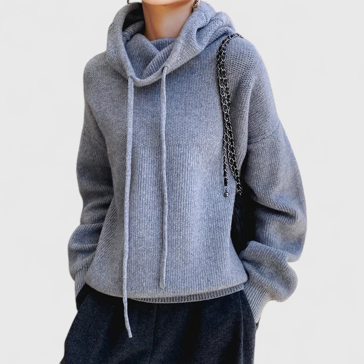Marie | Cozy Trui met Hoge Col en Capuchon