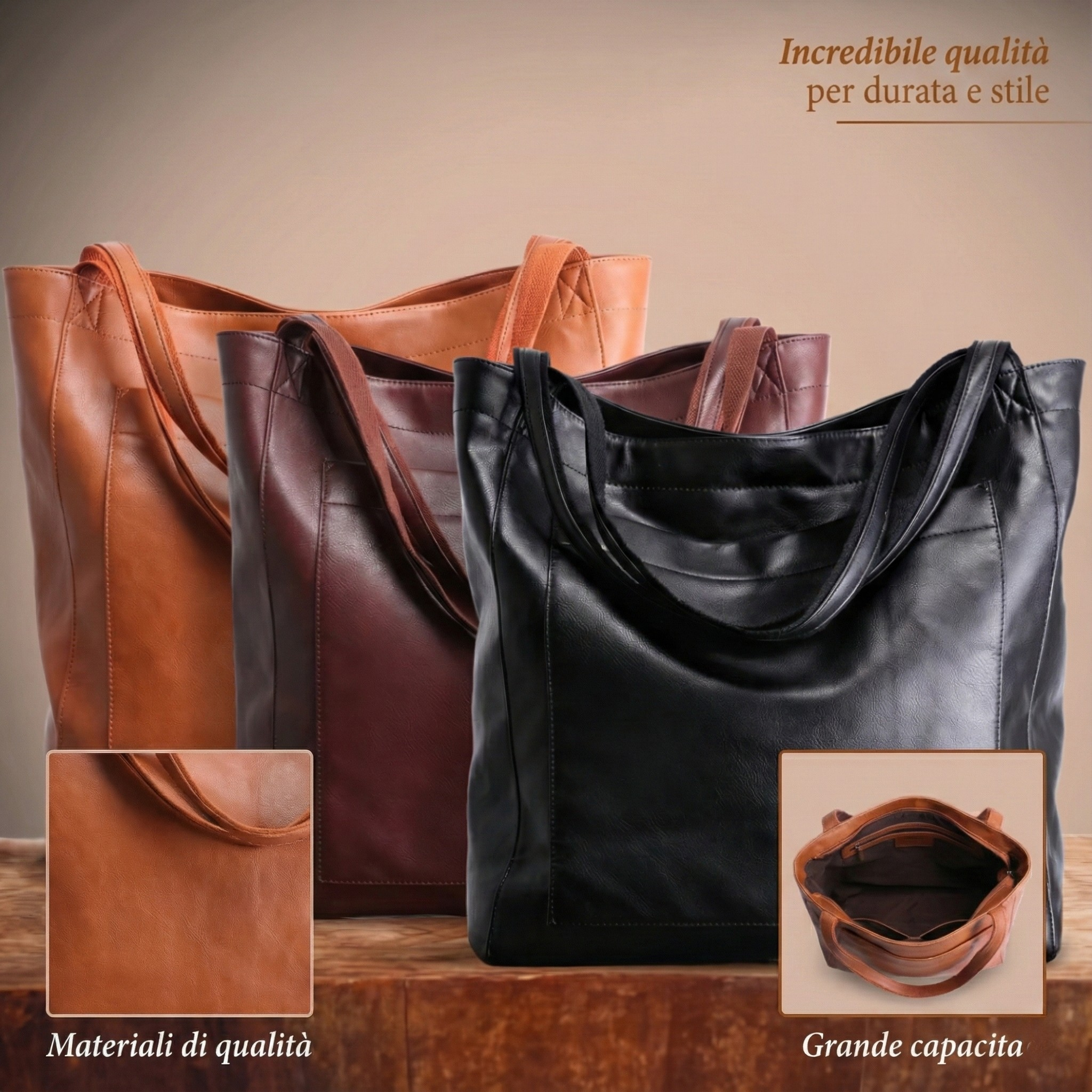 Lorena™ | Moderne en Elegante Leren Tas