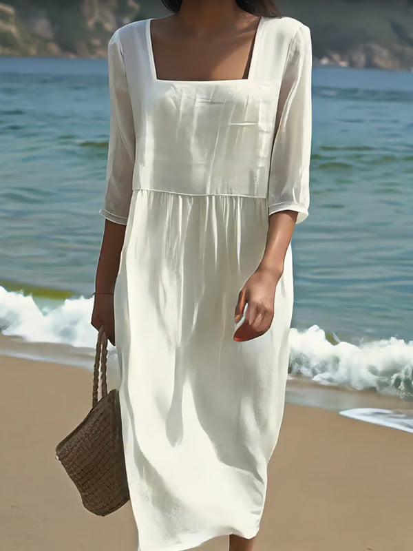 Lunelle | Jurk voor Natuurlijke Elegantie en Zomerse Lichtheid