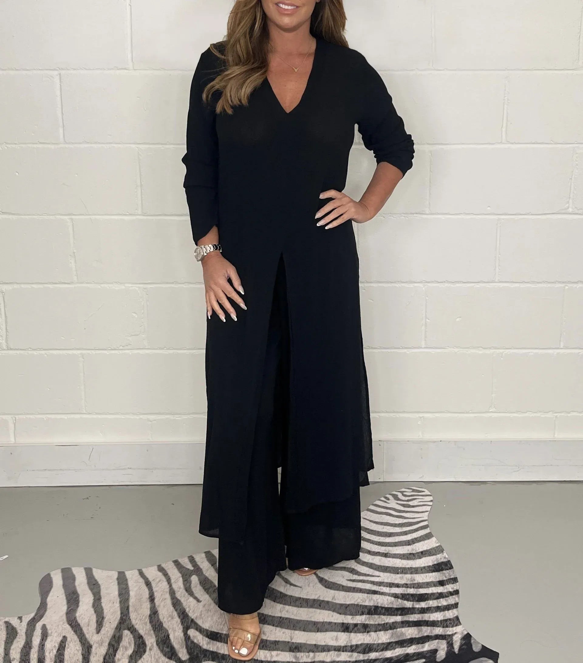 OLIVIA | Luchtig Lente Setje met Wijde Broek en Blouse
