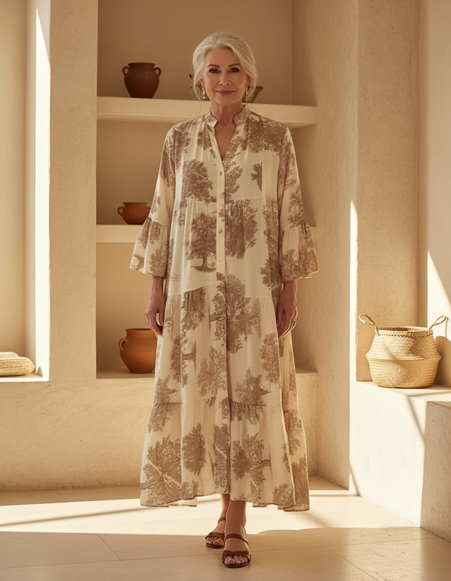 Serene | Lange Vloeiende Elegante Jurk