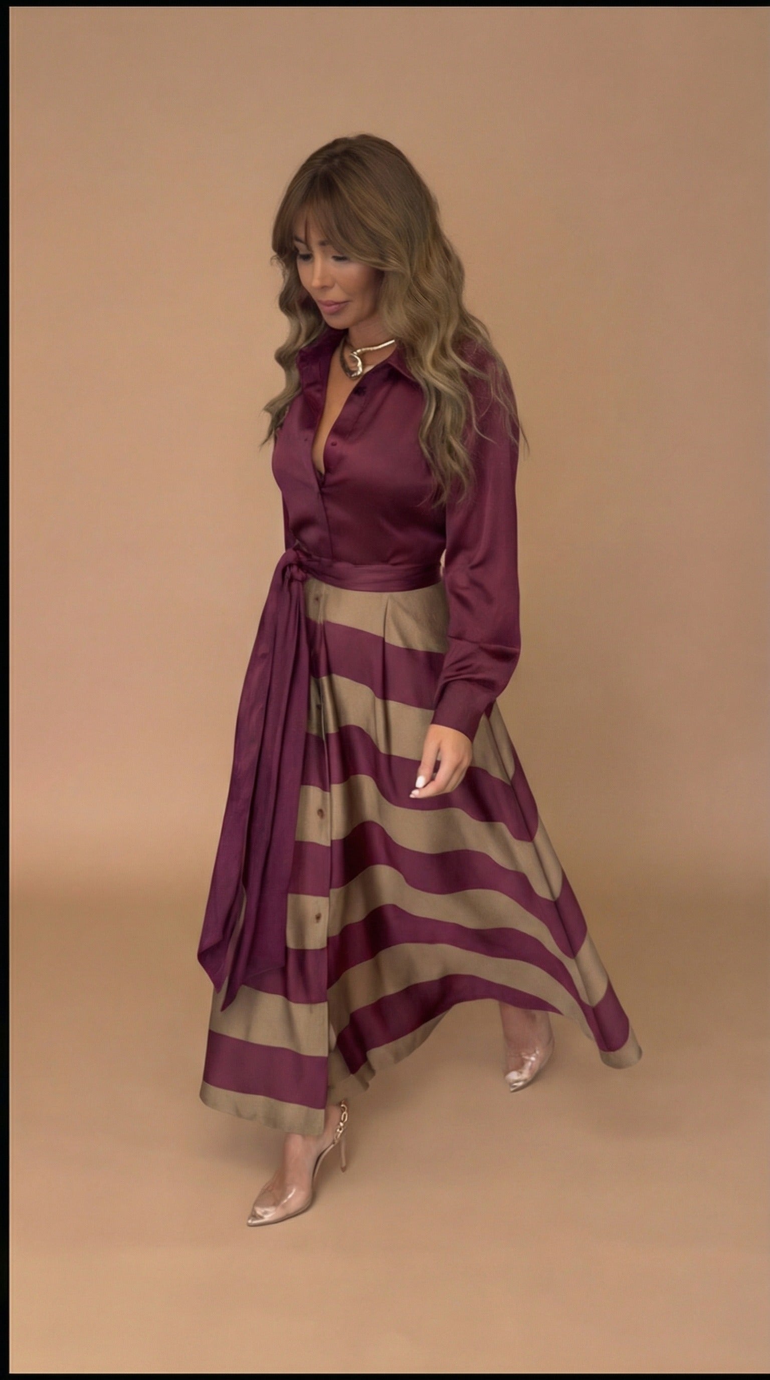 Mila™ | Gestreepte Maxi Jurk